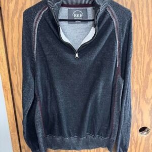 Men's BKE grey quarter zip sweater Size L